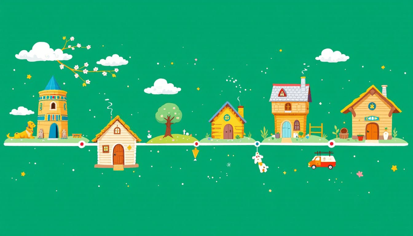 Evolution of tiny house designs showcasing various styles.