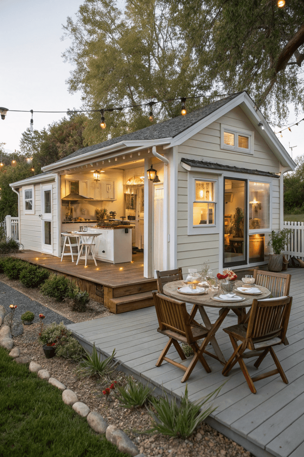 open-plan kitchen and living room, merging function
