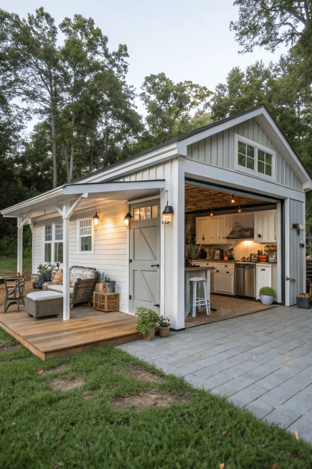 small house with a garage