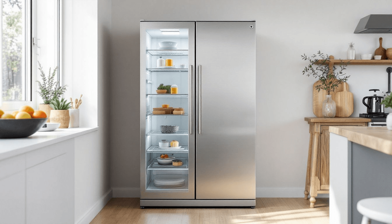 A compact refrigerator suitable for tiny houses. This is essential appliances for a tiny house