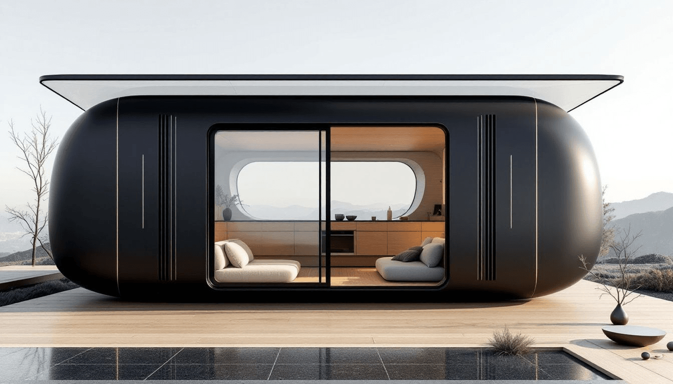 A cozy tiny house showcasing the minimalist lifestyle.