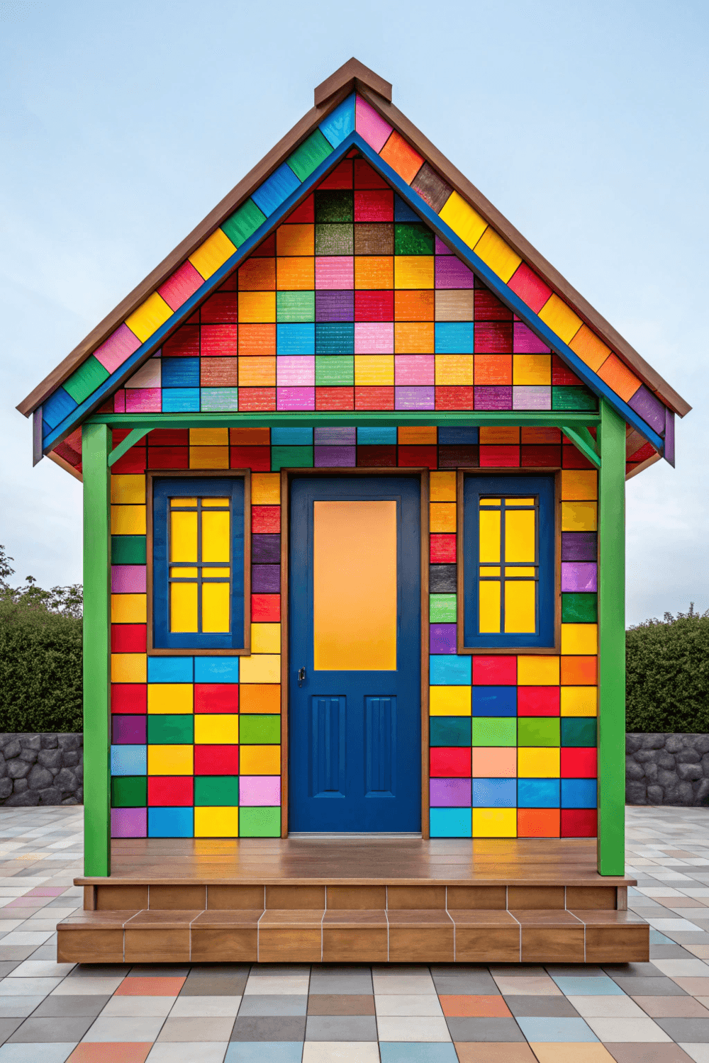 A Multi-Color Mosaic type tiny house