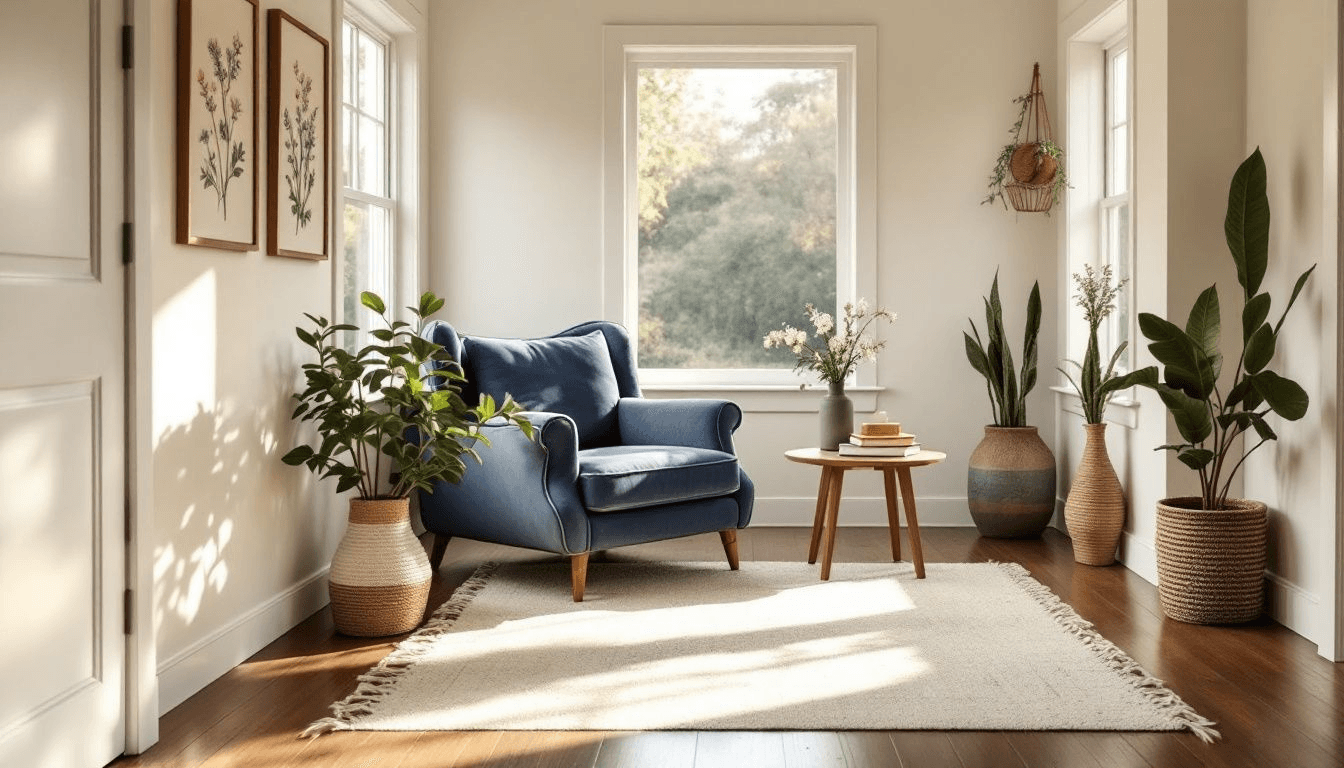 A modern minimalist tiny house interior emphasizing spaciousness and functionality.