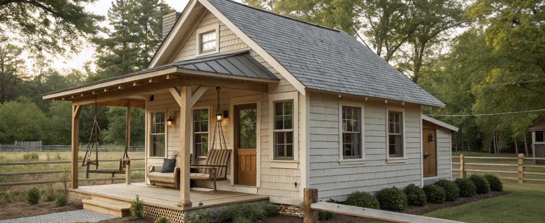 Ranch Tiny House in a cozy grassy area