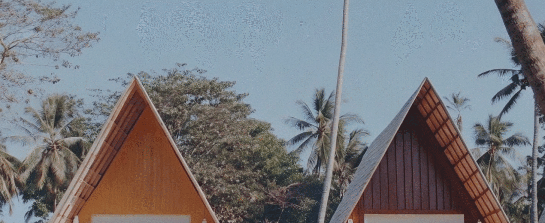 Two tropical tiny homes in a tropical forest