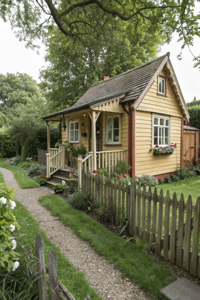 What is a tiny house cozy tiny house with a cozy garden