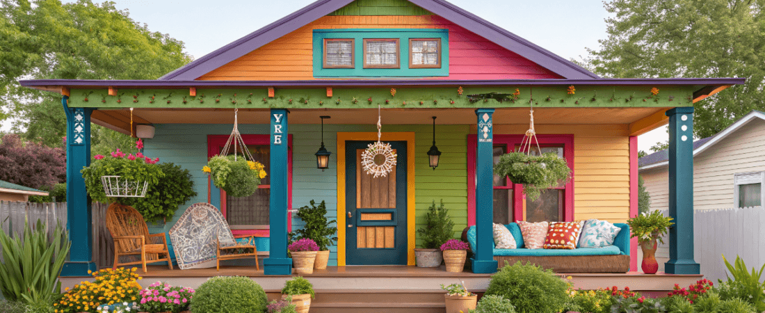 colorful tiny home