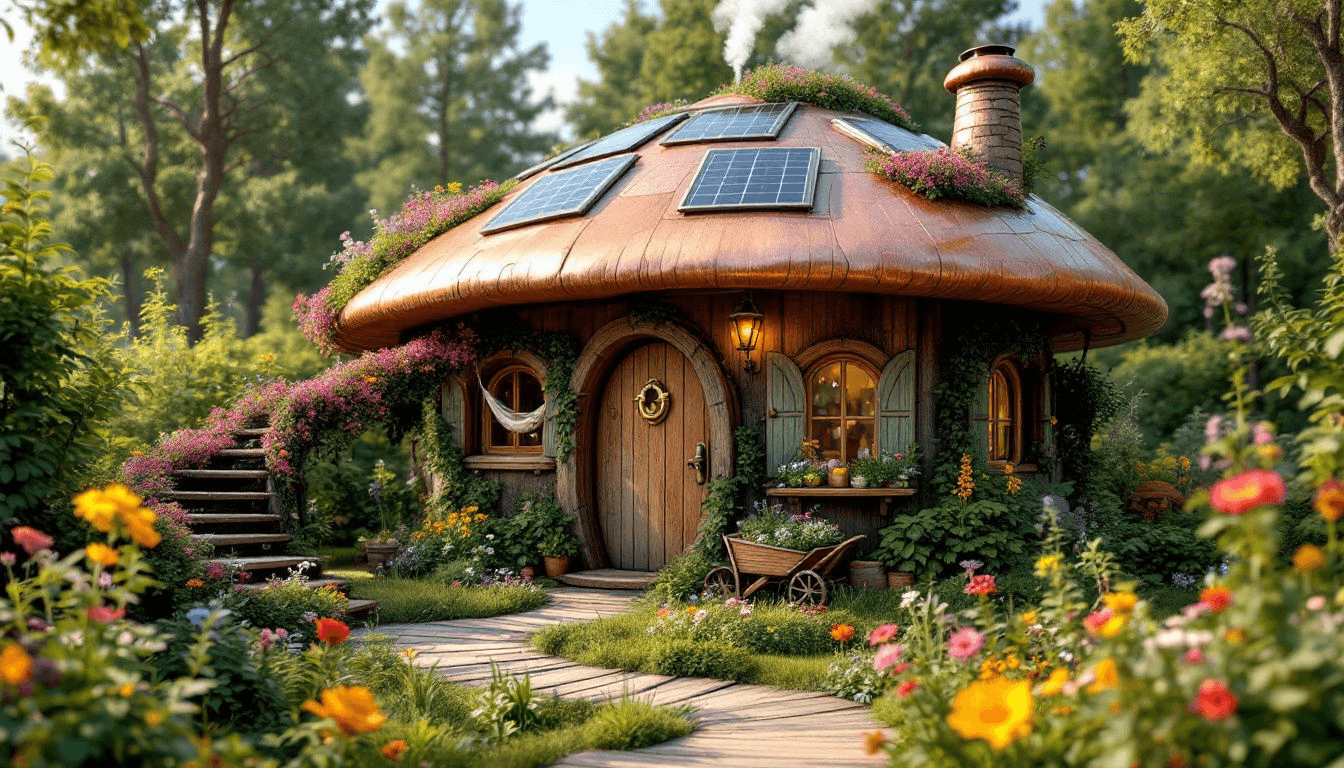 An eco-friendly cottage designed for sustainable tiny house living.