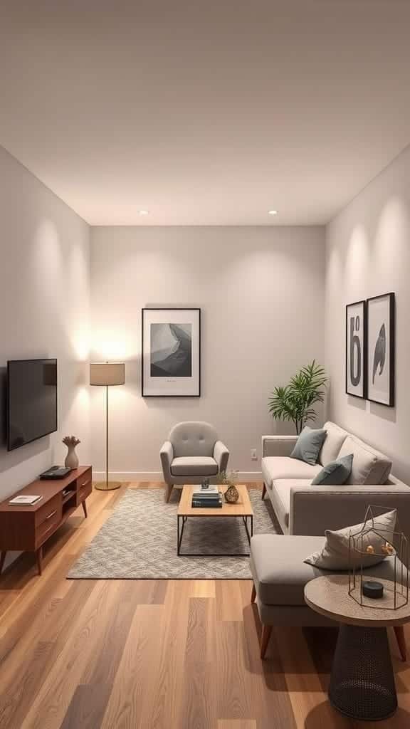 Chic_modern_design Chic modern living room with neutral colors and stylish furniture