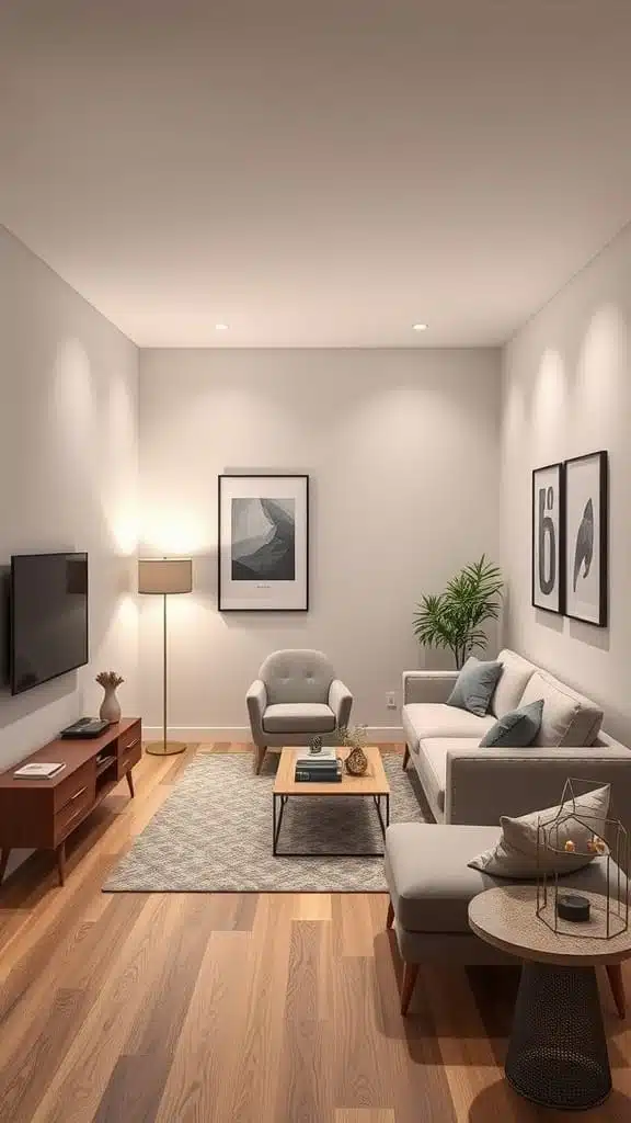 Chic_modern_design Chic modern living room with neutral colors and stylish furniture