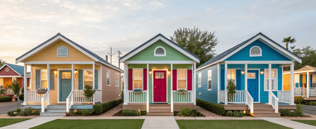 DC tiny homes in a street
