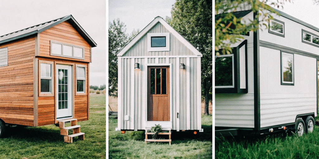 Differenttypesoftinyhouses A collage of different tiny homes
