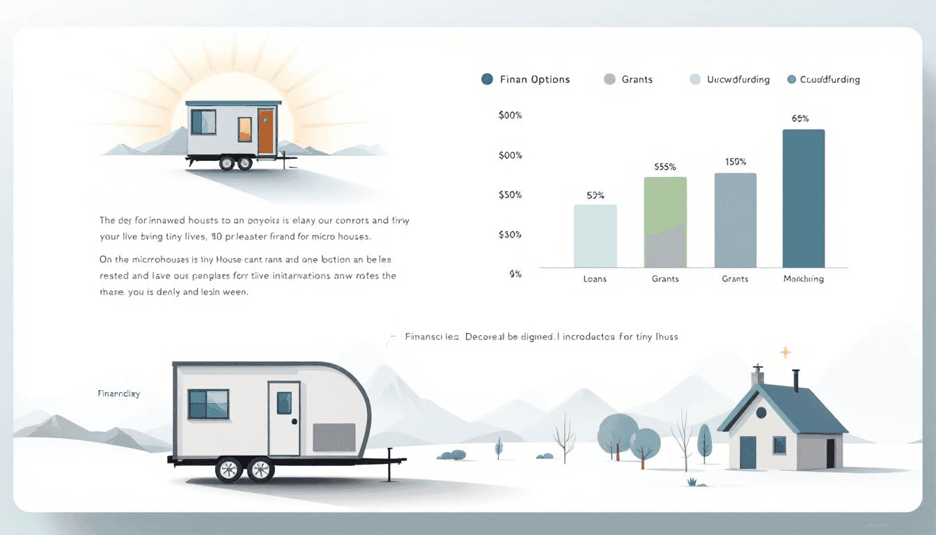 Ea1fe08d9b544a0692a8f25ceeb99e5d An infographic illustrating financing options for micro houses