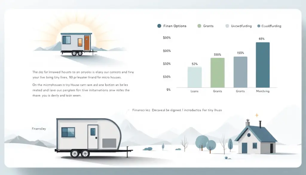 Ea1fe08d9b544a0692a8f25ceeb99e5d An infographic illustrating financing options for micro houses