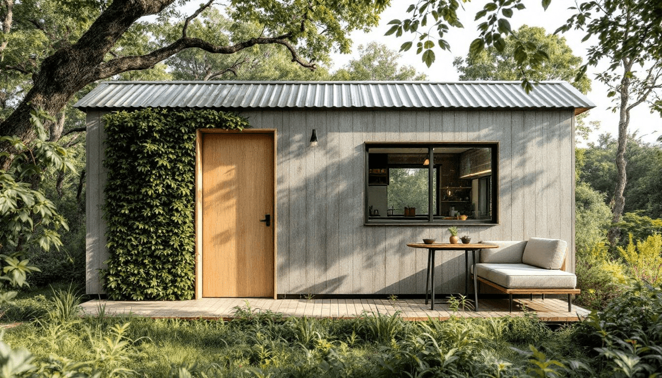 Sustainable materials used in tiny home construction.