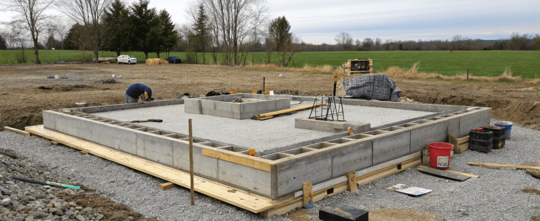stone foundation ready for a tiny house