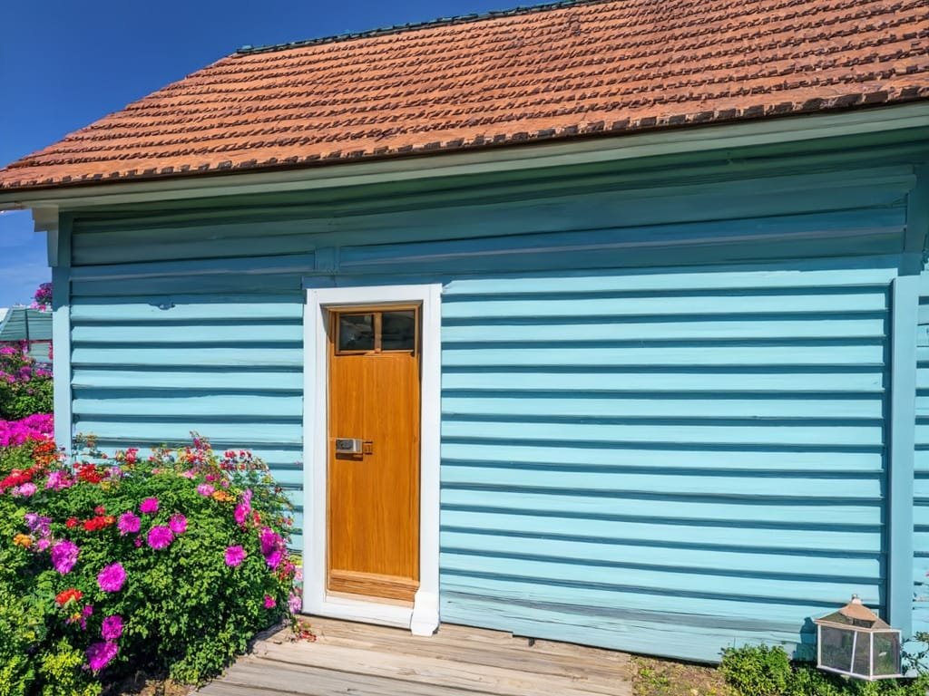 Guest house A blue tiny house