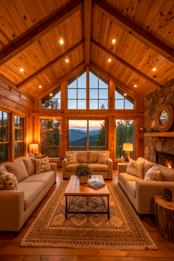 Guest ranch gues ranch with plush sofas