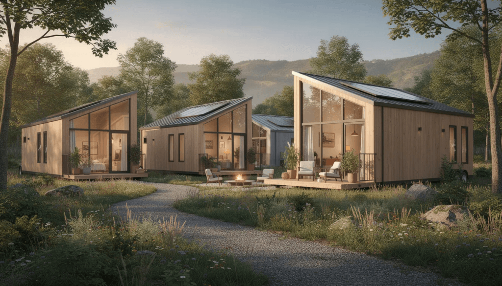 Image The image showcases a cozy tiny home emphasizing its compact living space with smart storage solutions and sustainable building materials This tiny house reflects the growing tiny home movement appealing to many tiny homeowners seeking financial freedom and lower monthly expenses