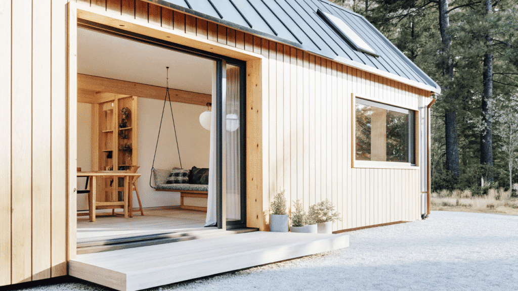 Off grid cabin A cozy refined off grid tiny home surrounded by trees