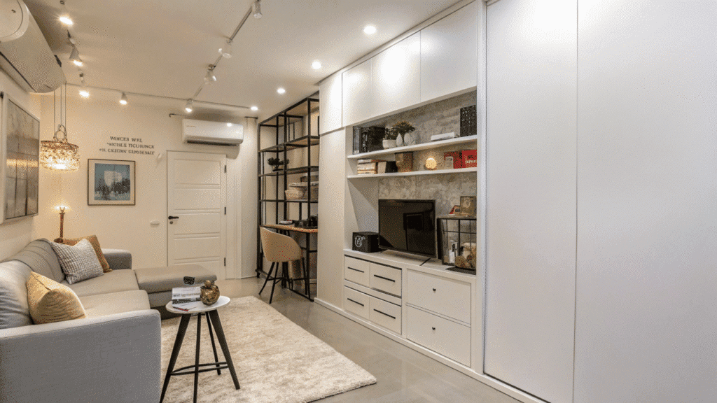 Theluxestudio A cozy white studio with amenities