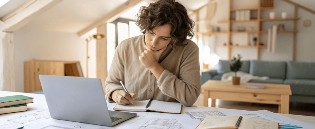 A person thinking of tiny house ideas
