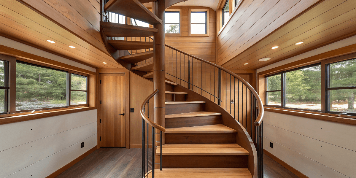 Maximize Space with a Stylish Tiny House Spiral Staircase