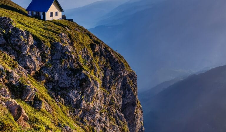 tiny home on a hill
