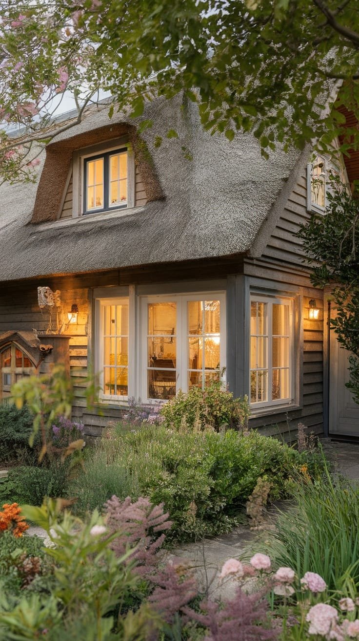 Charming_cottage_with_cozy_interiors A charming small cottage with a thatched roof and cozy garden