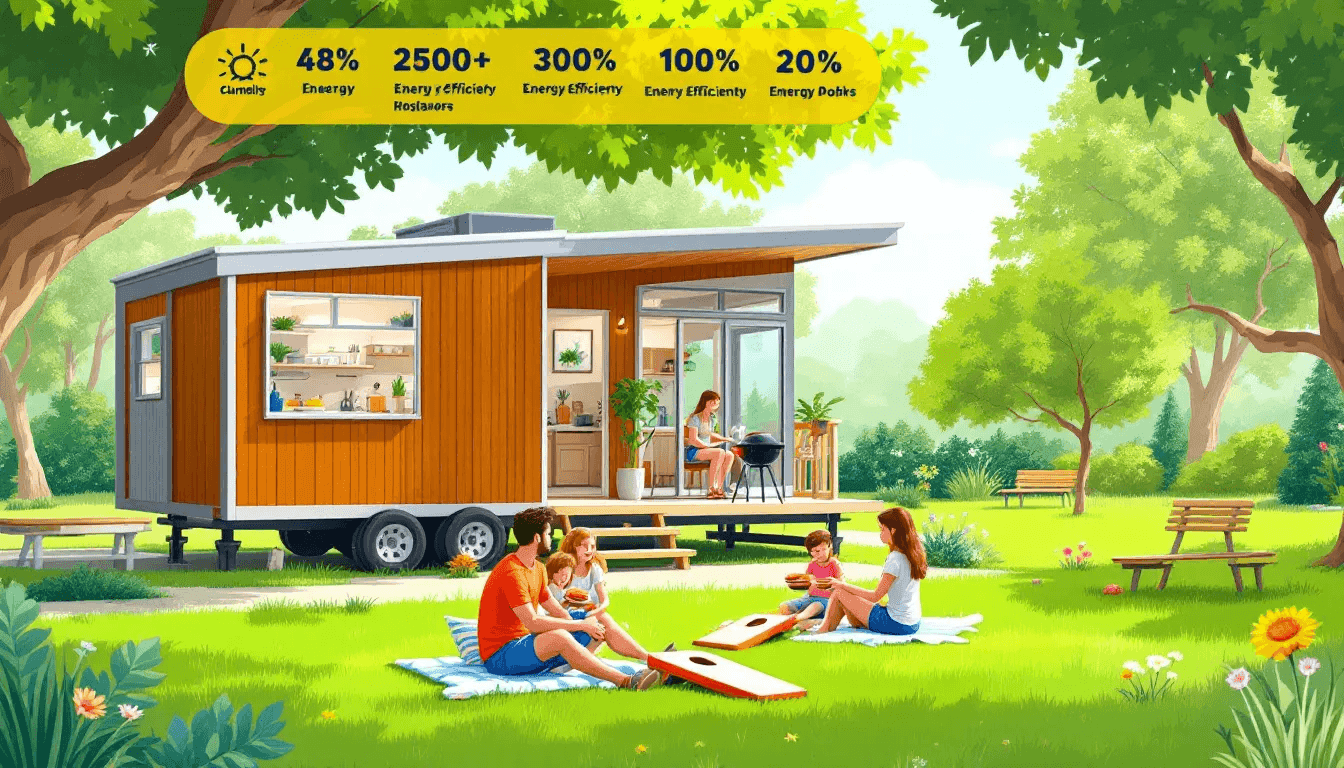 6df5e15e8cb94304989837ac5614c701 A family enjoying a vacation in a park model home