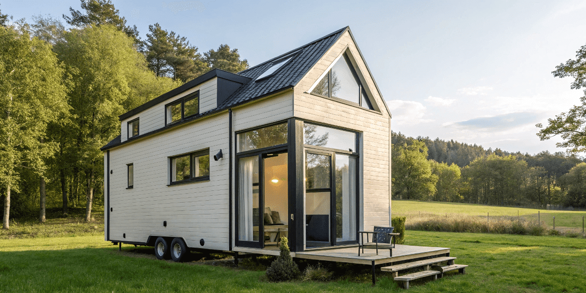 95a97e6624ac4fa6907928a69381bfb2 A modern European tiny house showcasing innovative design and compact living