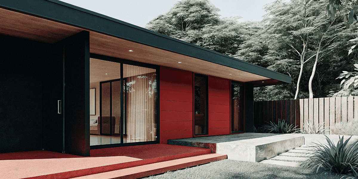 Ae59045f6fc545e1b7ddf87c52ac7a5a Modern prefab home with floor to ceiling windows and clean lines