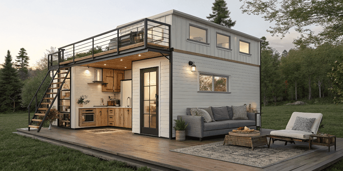 B378ced4fa5f4e2fa6c6436deb941b02 3D visualization of a modern tiny home