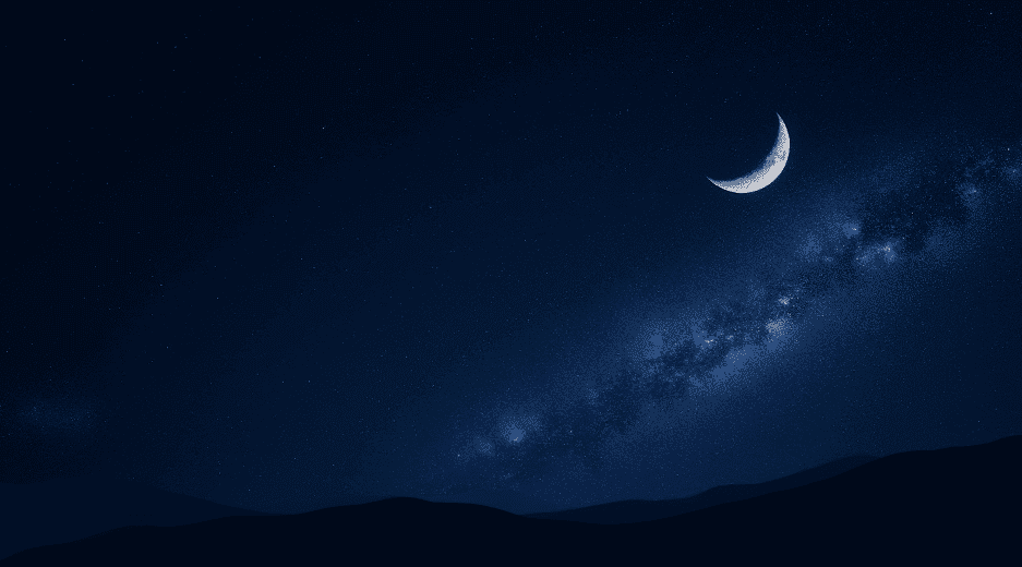 Starrynightvibes Wallpaper resembling the night sky Tiny stars moon shapes dark navy fading to black