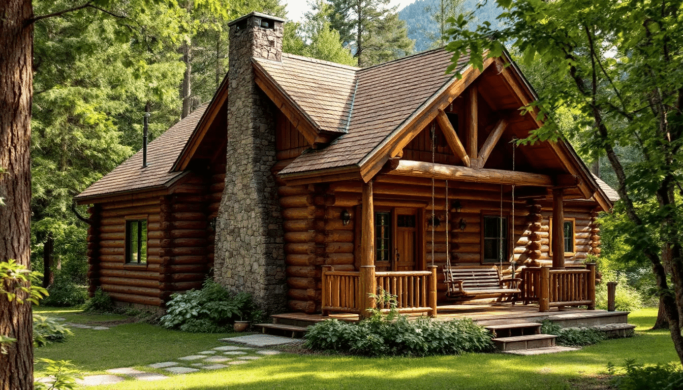 14a823d272834423822cd46145521b52 A beautiful log cabin stands amidst a serene landscape showcasing the rustic charm of log homes pre built with high quality materials This log cabin home features a spacious interior perfect for families seeking a permanent residence that reflects traditional values and dreams of outdoor living