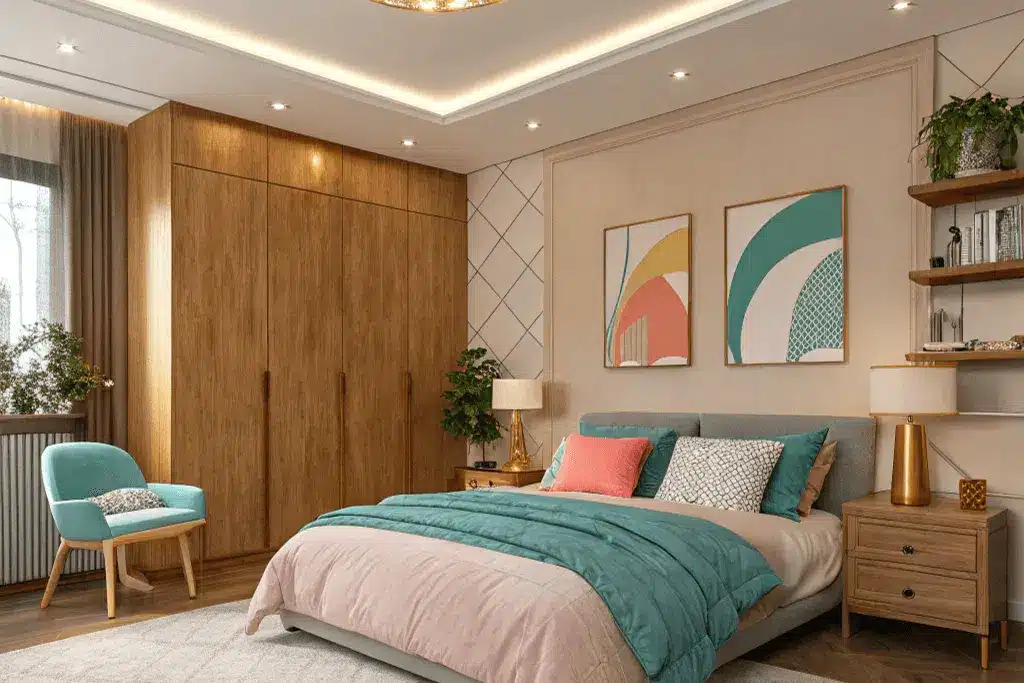a cream light bedroom
