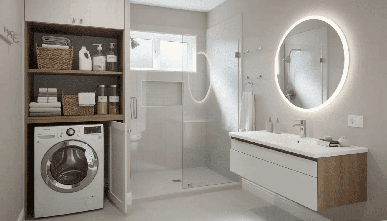 Stylish and Functional Laundry Bathroom Combo Ideas for Small Spaces