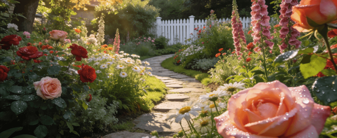 A cozy cottage garden