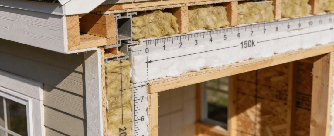 A close up a tiny house wall