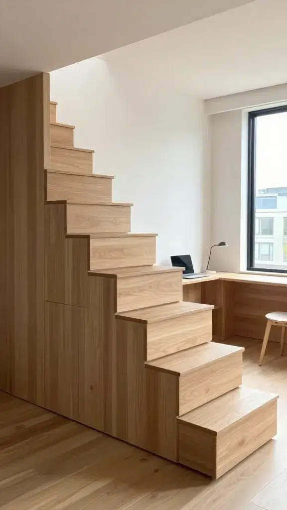 Hidden Under Stair Drawers