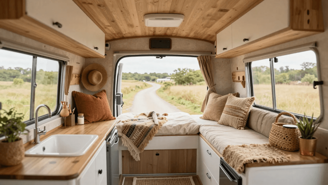 Boho Camper Van Interior Ideas To Transform Small Spaces