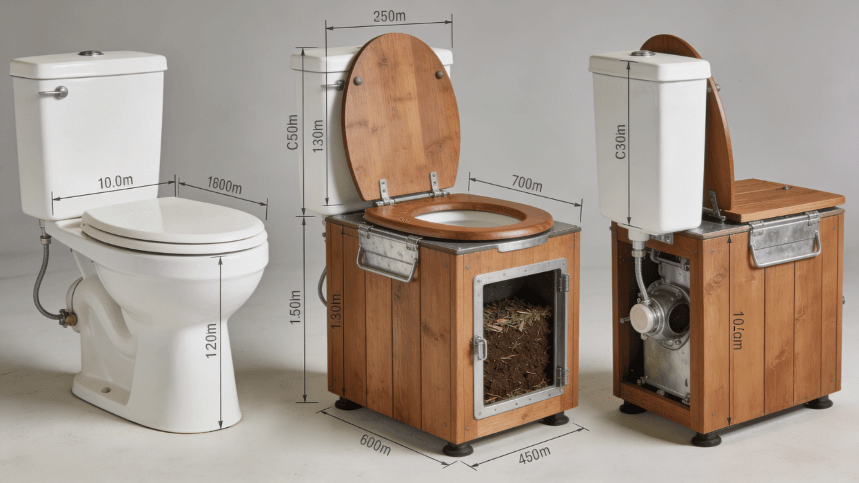 C-Head Composting Toilet Dimensions: Exact Sizes, Clearances & Fitment Guide