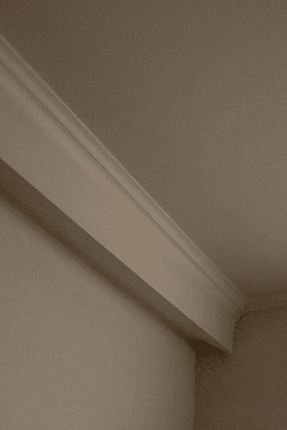 A ceiling border in white