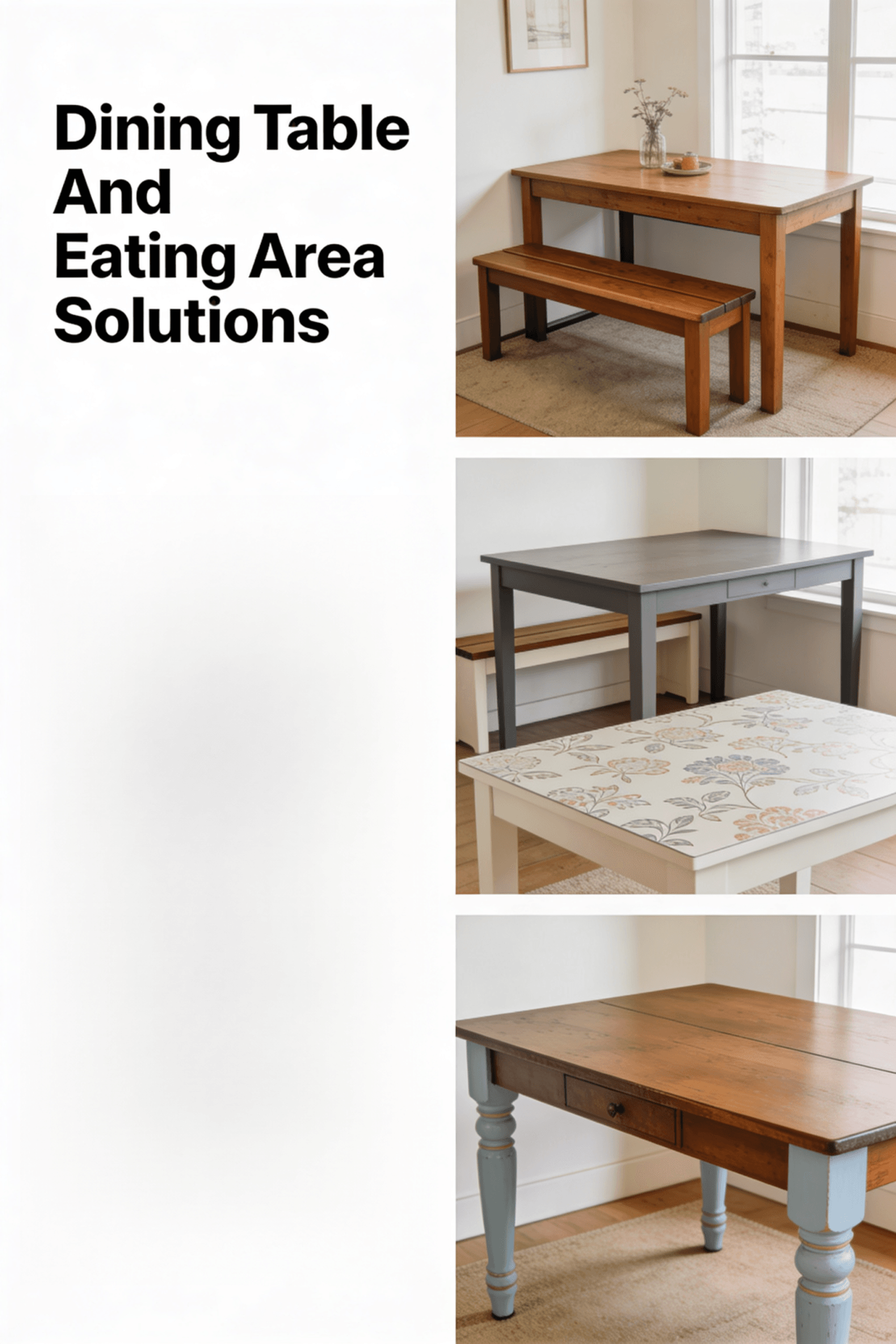 Images of different dining tables