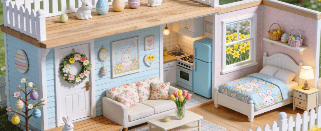 Easter tiny home A cute tiny house in easter decor