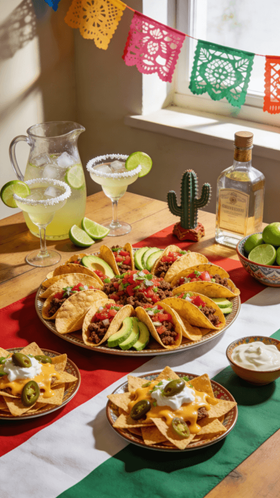 Nachos and food for Cinco De Mayo