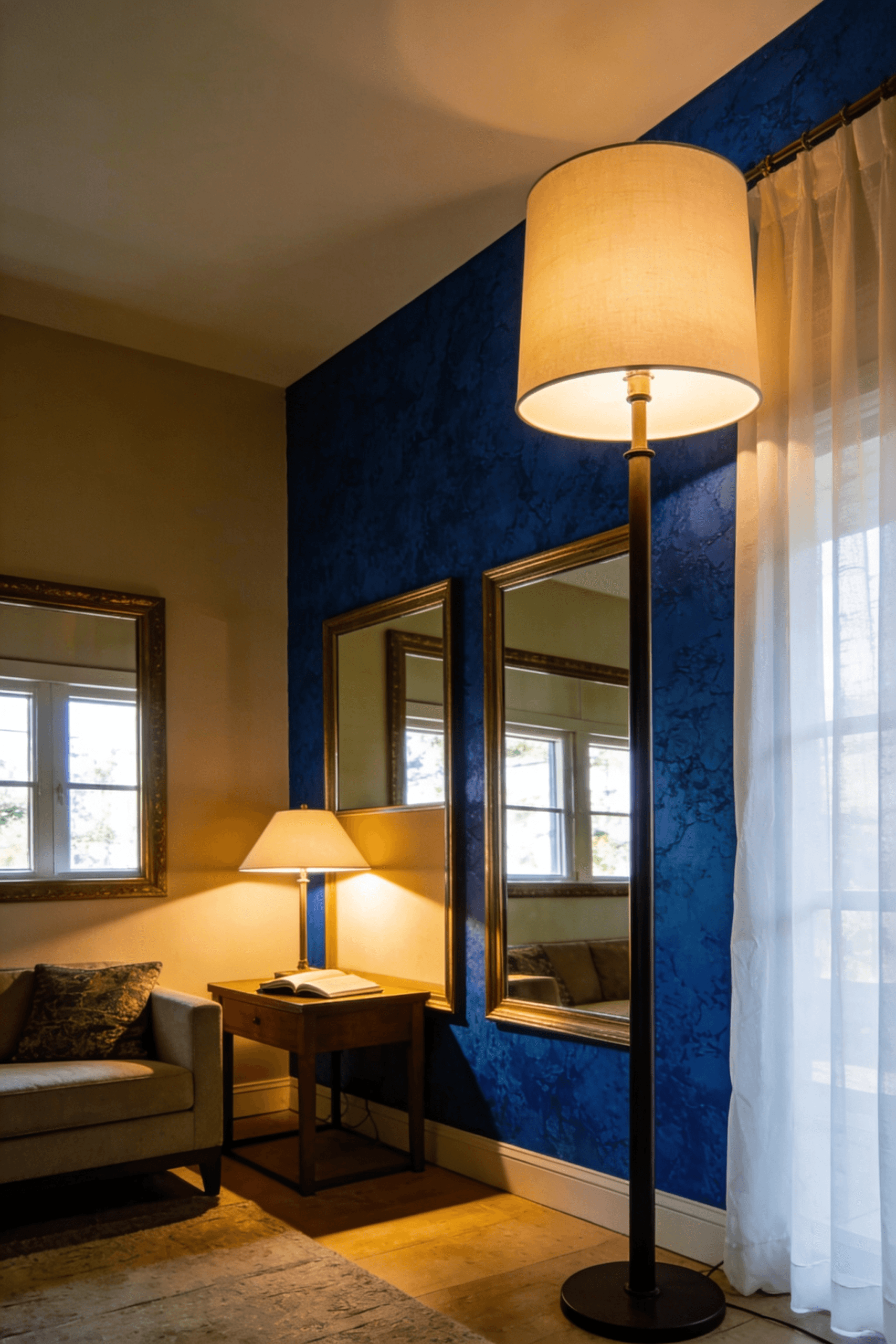 Large lighting in a cozy room room