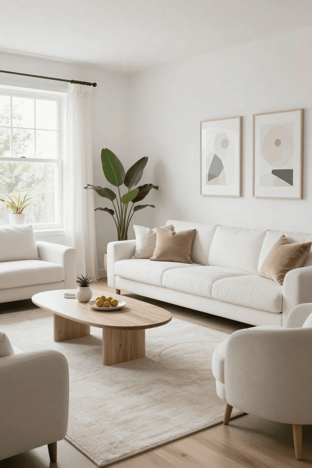 A white living room with a Mix of Curves