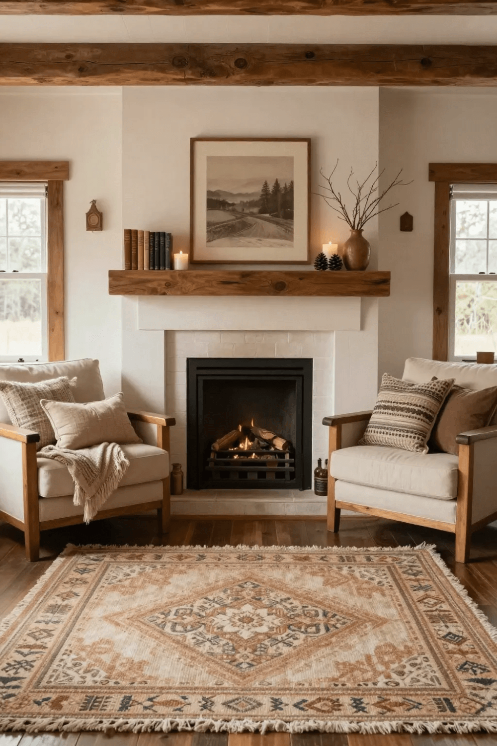 A light rustic living room