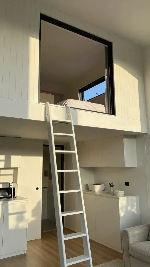 Space Saving Retractable Ladder Access